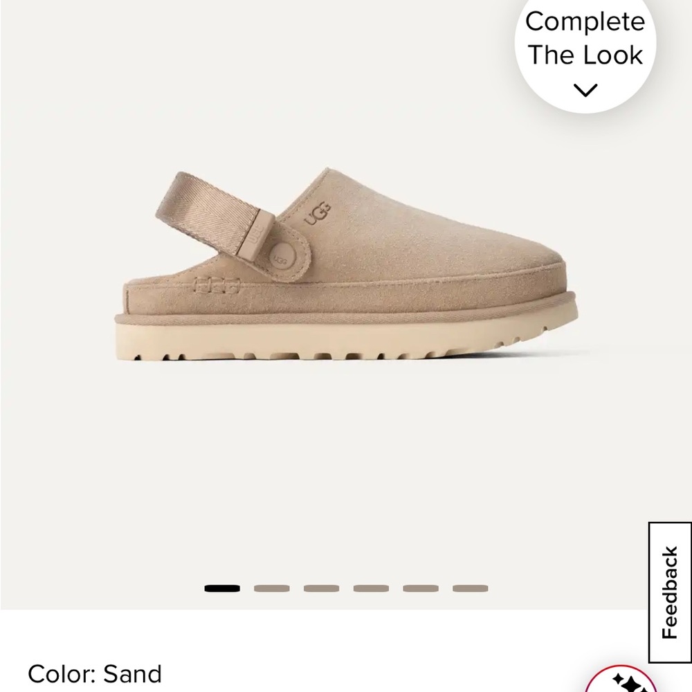 UGG Sand Goldenstar Suede Clogs